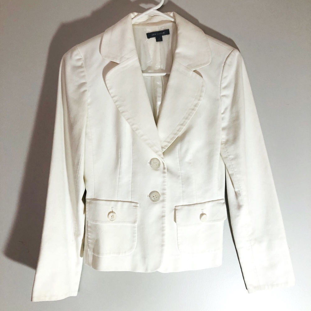 Ann Taylor White Blazer